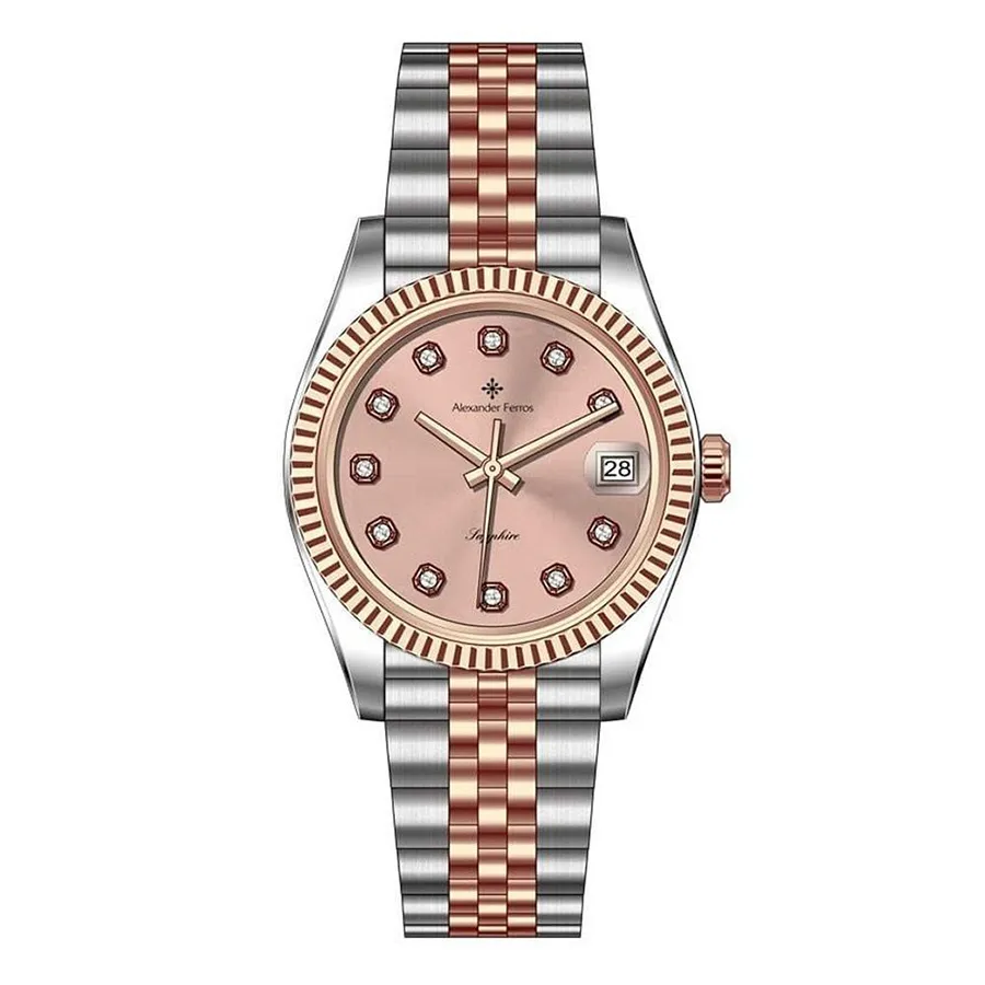 Đồng Hồ Nữ Alexander Ferros 8222D/16 Màu Vàng Hồng