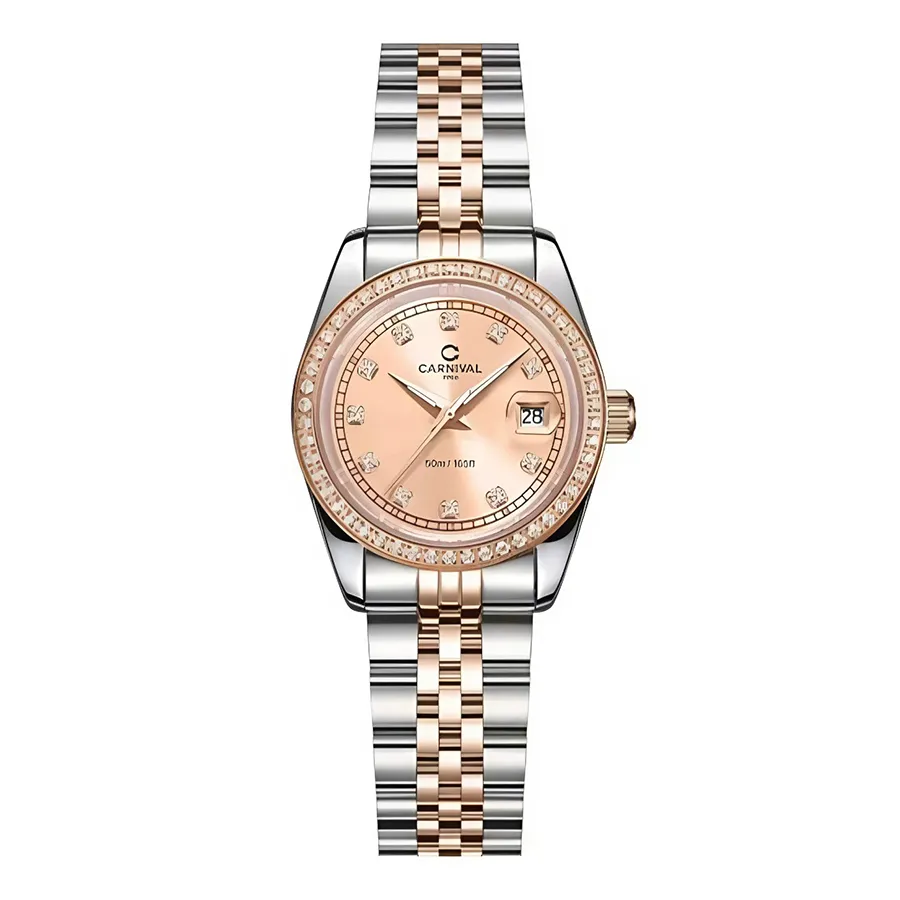 Đồng Hồ Nữ Carnival 8131L2-CH-NN Màu Bạc Vàng