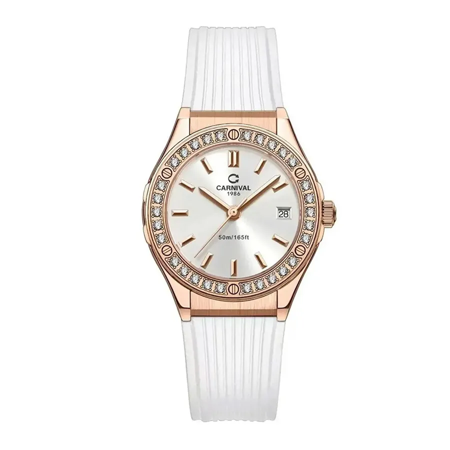 Đồng Hồ Nữ Carnival Fusion Quartz Watch 8168L2-VH-DCS-T1 Màu Trắng