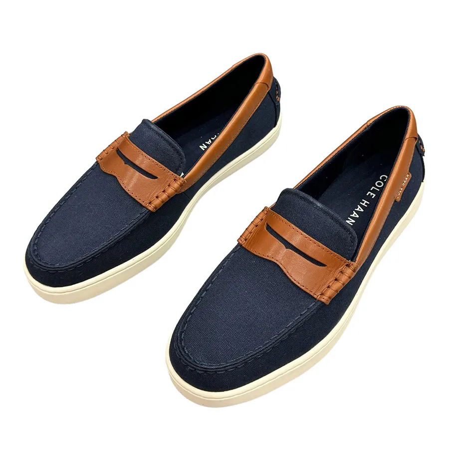 Giày Lười Nam Cole Haan Nantucket Canvas C38570 Màu Xanh Navy Size 40