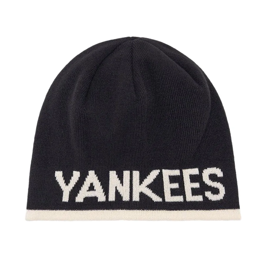 Mũ Len MLB Lettering Mid Beanie New York Yankees 3ABNM0836-50BKS Màu Đen