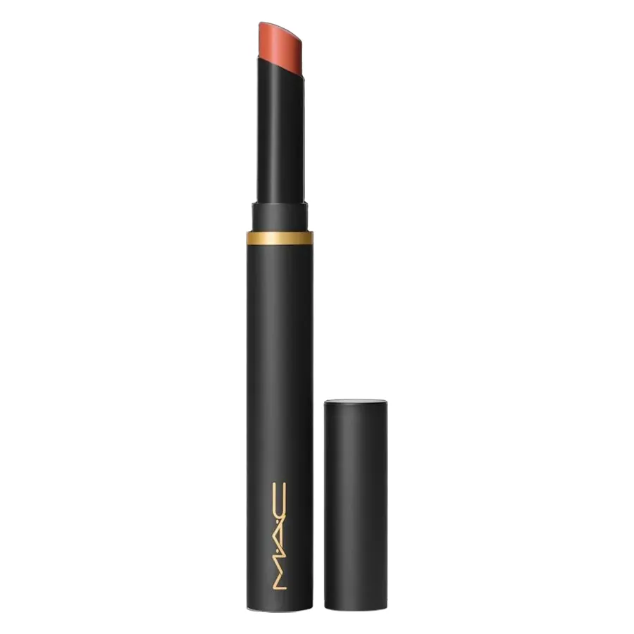 Son Lì Mac Powder Kiss Velvet Blur Slim Stick 886 Marrakesh Mere Màu Đỏ Nâu