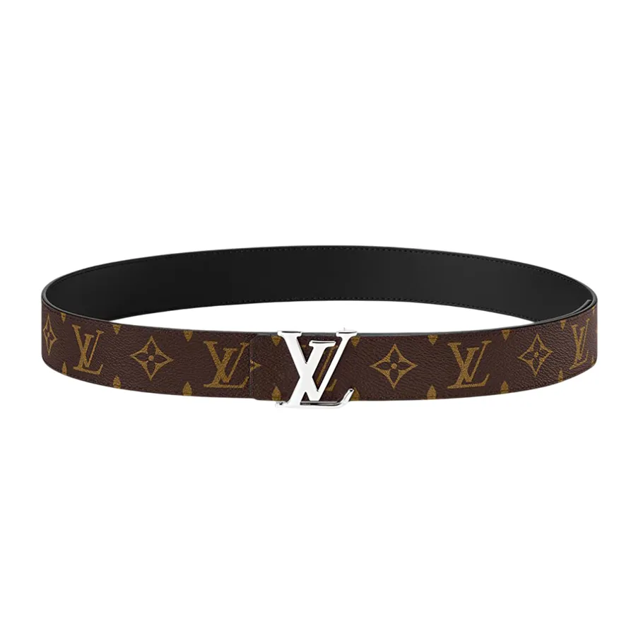 Thắt Lưng Nam Louis Vuitton LV Brown Leather Monogram With LV Logo In Silver M4485 Màu Nâu Size 95