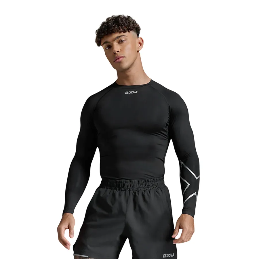Áo Thun Dài Tay Bó Cơ Nam 2XU Core Compression MA6398a-BLK/SIL Màu Đen Size S