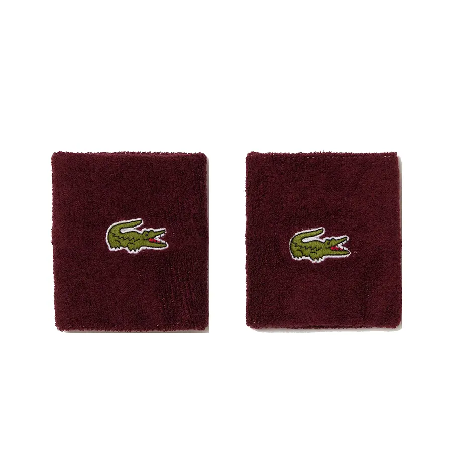 Băng Đeo Cổ Tay Lacoste Sport Stretch Jersey Wristbands RL9272 10 YUP Màu Đỏ Mận