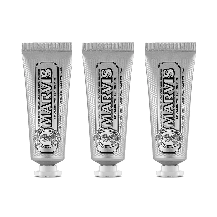 Combo 3 Tuýp Kem Đánh Răng Marvis Smokers Whitening Mint 25ml
