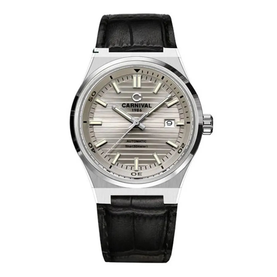Đồng Hồ Nam Carnival Automatic Watch 8106G-VT-DD-N Màu Đen/Bạc