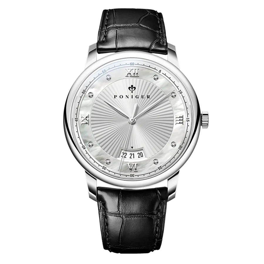 Đồng Hồ Nam Poniger P203G-D2 Màu Bạc Đen
