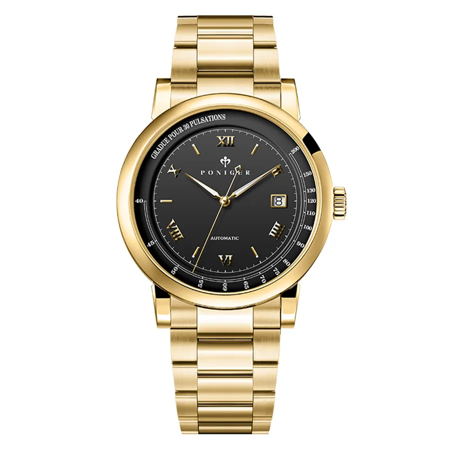 Đồng Hồ Nam Poniger P305G-T2 Màu Vàng Gold