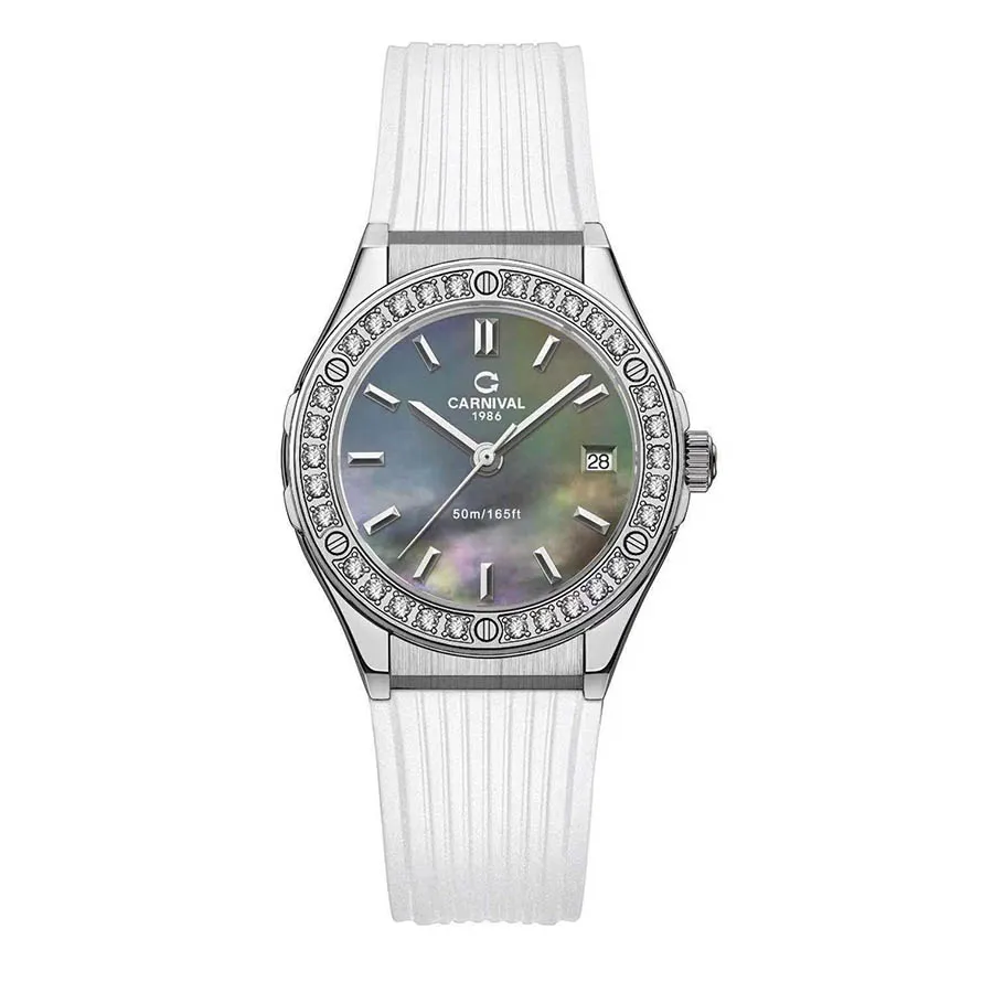 Đồng Hồ Nữ Carnival 34mm 8168L2-VT-DCS-DK2 Màu Trắng