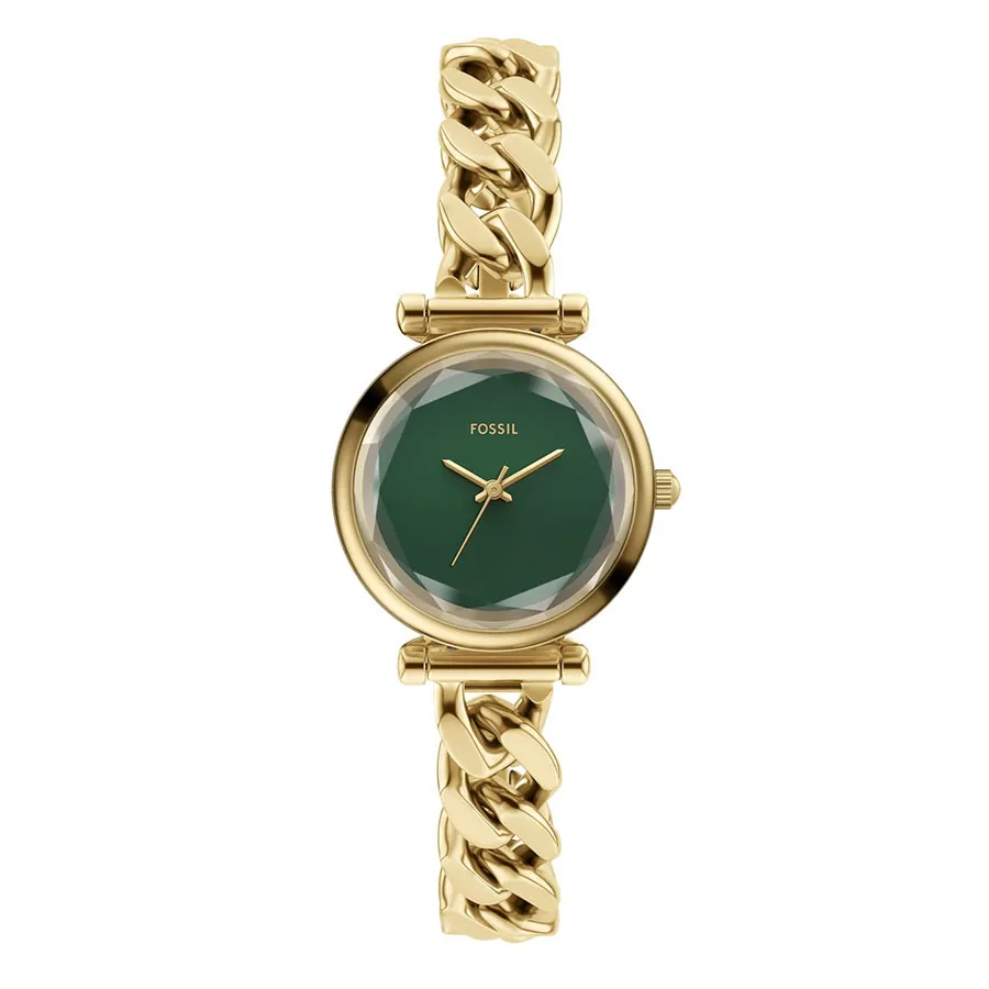 Đồng Hồ Nữ Fossil Carlie Stainless Steel Watch ES5441 Màu Vàng/Xanh