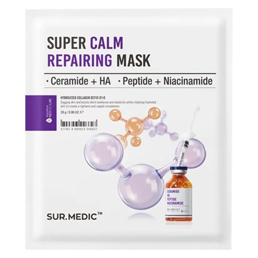 Mặt Nạ Hỗ Trợ Phục Hồi, Làm Dịu Da Sur.Medic+ Super Calm Repairing Mask 28g