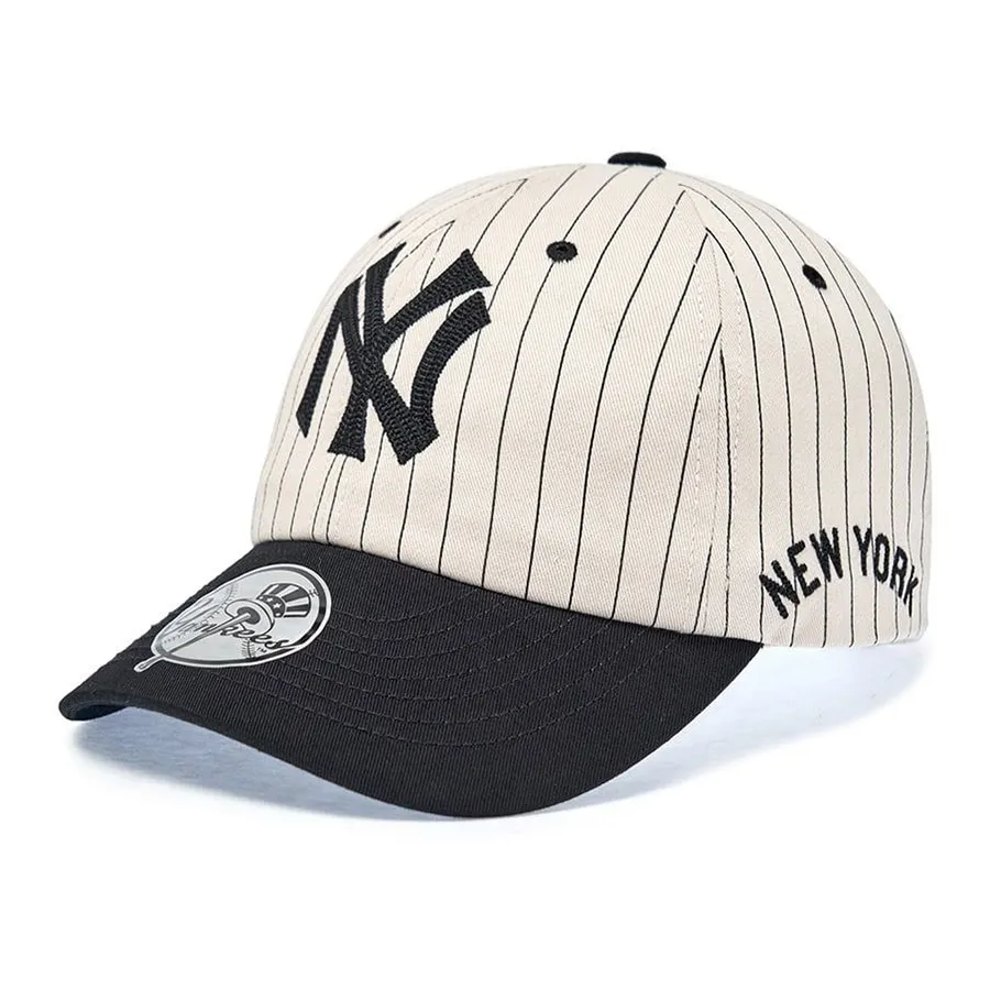 Mũ MLB Signature Stripe Unstructured Ball Cap NY 3ACPB255N 50BKS Màu Đen
