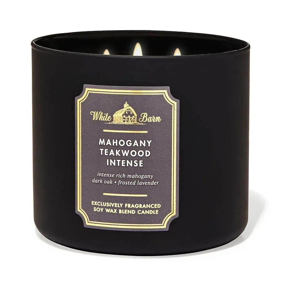 Nến Thơm 3 Bấc Bath & Body Works Mahogany Teakwood Intense 411g