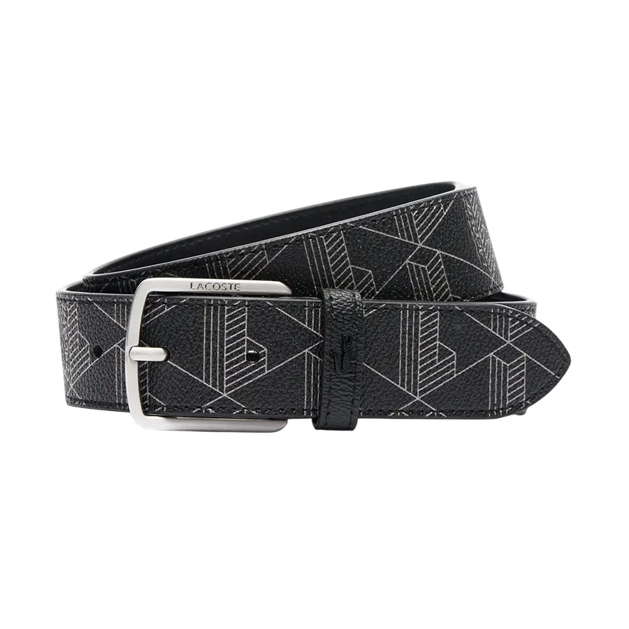 Thắt Lưng Nam Lacoste Monogram Belt RC4098 H45 T100/39 Màu Đen Size 100