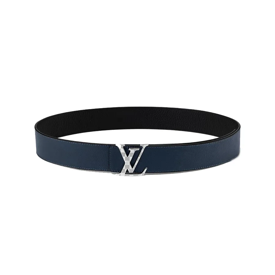 Thắt Lưng Nam Louis Vuitton LV Damier 40mm Reversible Belt Black/Blue - M8361 Màu Xanh Đen Size 90