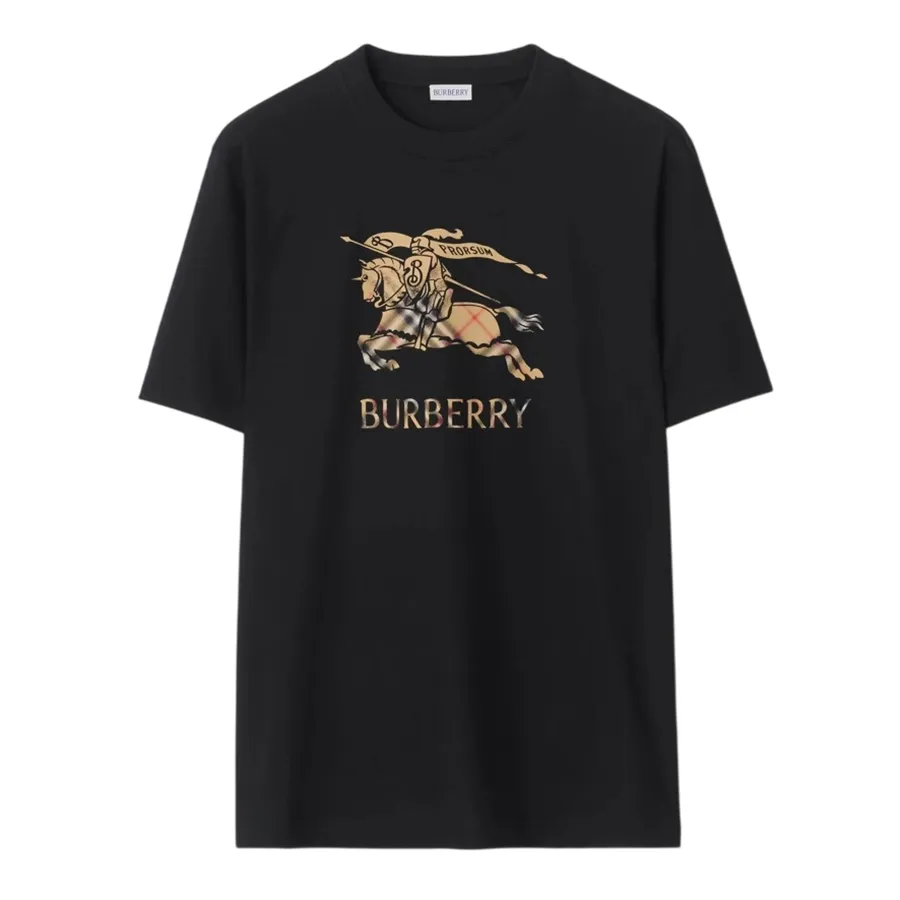 Áo Phông Nam Burberry EKD Ombré Cotton T-Shirt 8119013 Màu Đen Size M