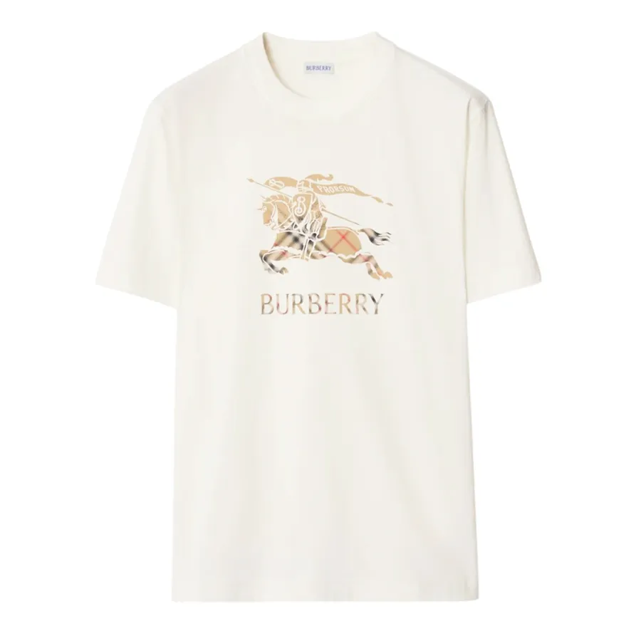 Áo Phông Nam Burberry EKD Ombré Cotton T-Shirt 8119014 Màu Trắng Size S