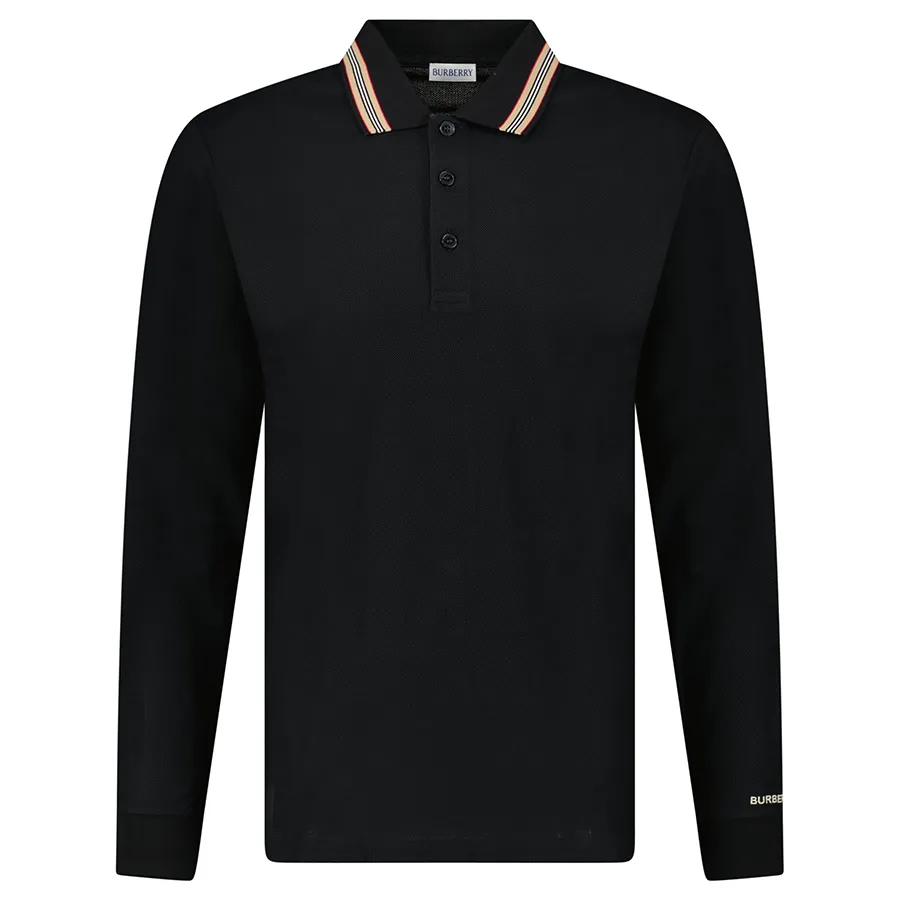 Áo Polo Dài Tay Nam Burberry 'Hartford' Striped Check Long Sleeve Polo ...