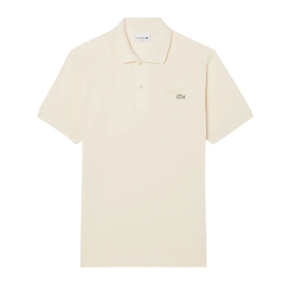 Áo Polo Nam Lacoste Men's Classic Fit Embroidery Detail Piqué PH5465 XFJ Màu Kem Size 5