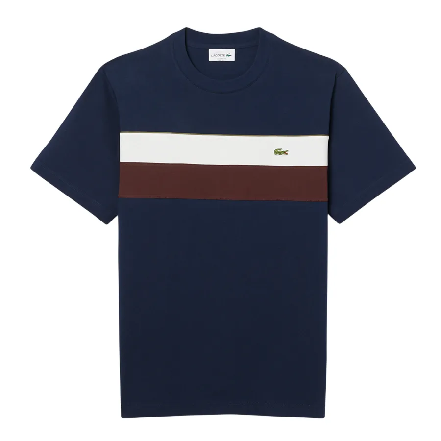 Áo Thun Nam Lacoste Men's Jersey Colorblock T-Shirt TH5890 6WZ Màu Xanh Navy Size 3