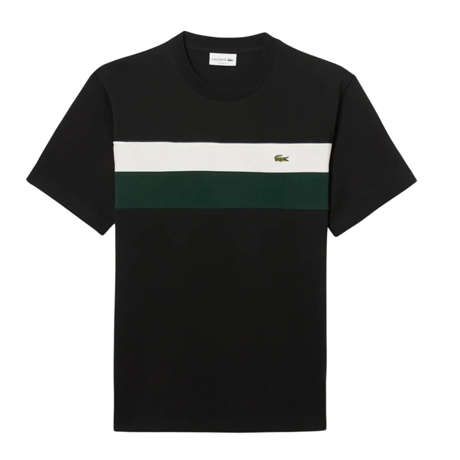 Áo Thun Nam Lacoste Men's Jersey Colorblock T-Shirt TH5890 6XH Màu Đen Size 4
