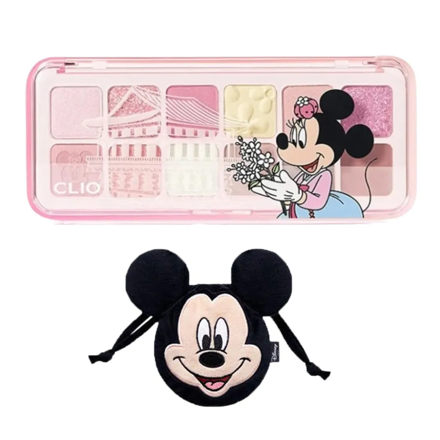 Bảng Phấn Mắt 12 Ô Clio Pro Eye Palette Air Limited 104 Gyeonghoeru Flower Festival + Tặng Kèm Túi Mickey