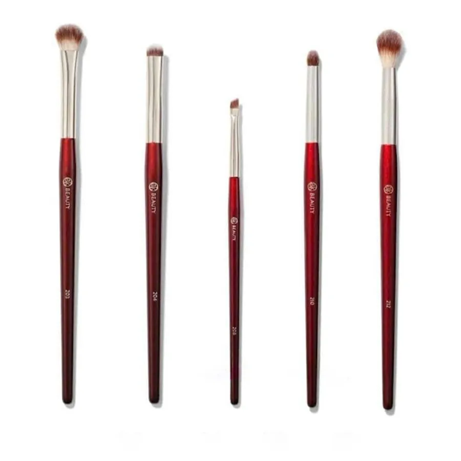 Bộ Cọ Trang Điểm BK Beauty Glam Eye Bundle Màu Đỏ 5 Cây Màu Đỏ