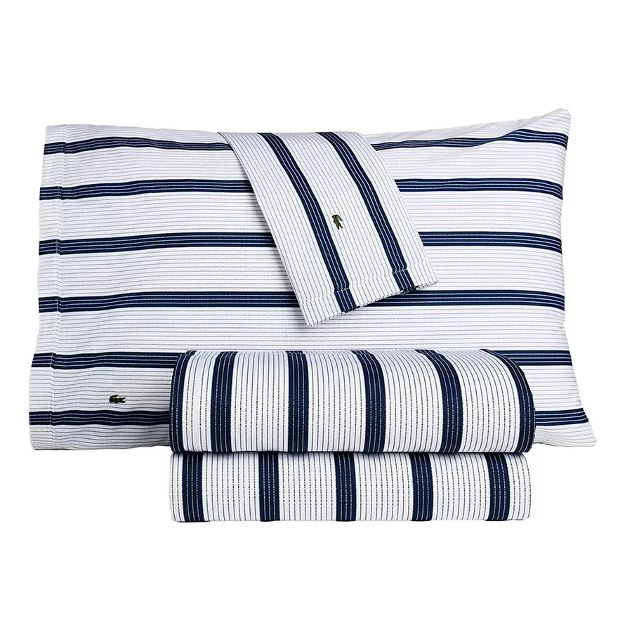 Bộ Ga Trải Giường Lacoste Bedsheets 2000009801 Archive 200-Thread Count Cotton Set 4 Món