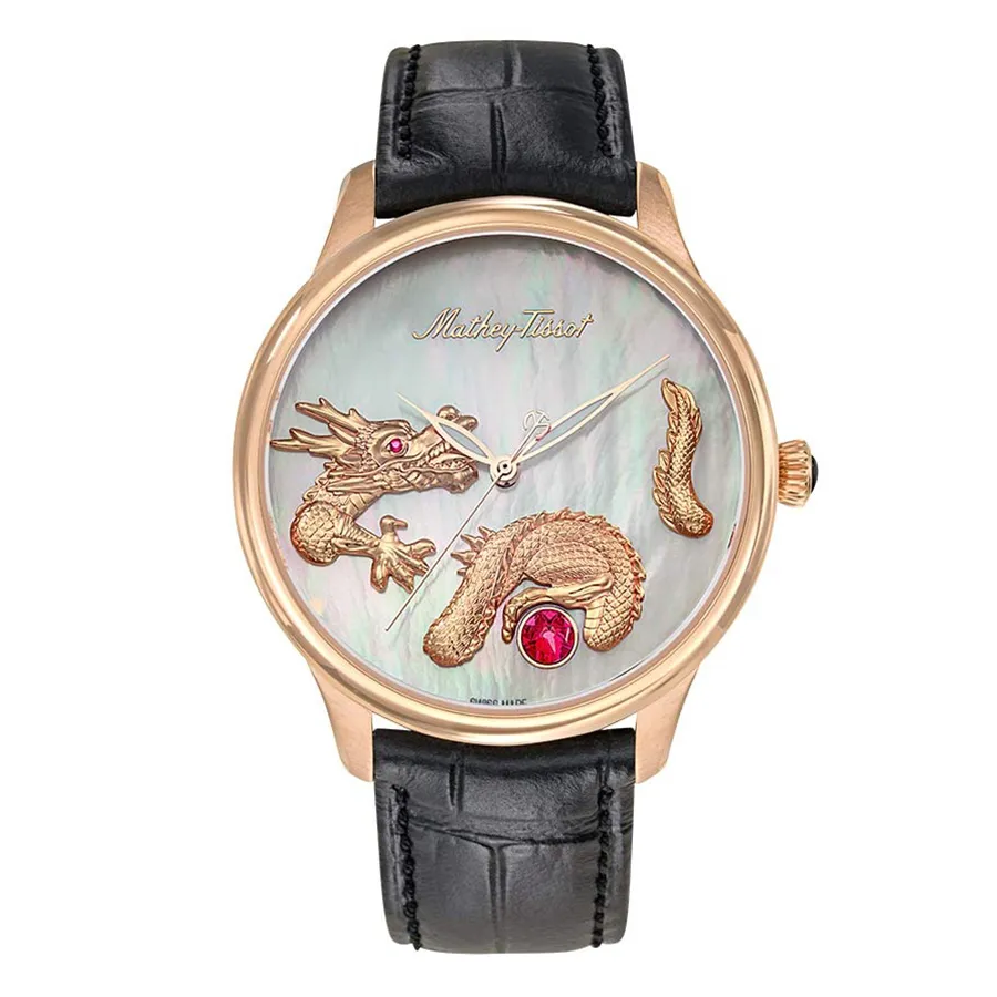 Đồng Hồ Nam Mathey-Tissot Edmond Automatic Handcrafted Dragon MD1886PA Màu Đen - Vàng Hồng