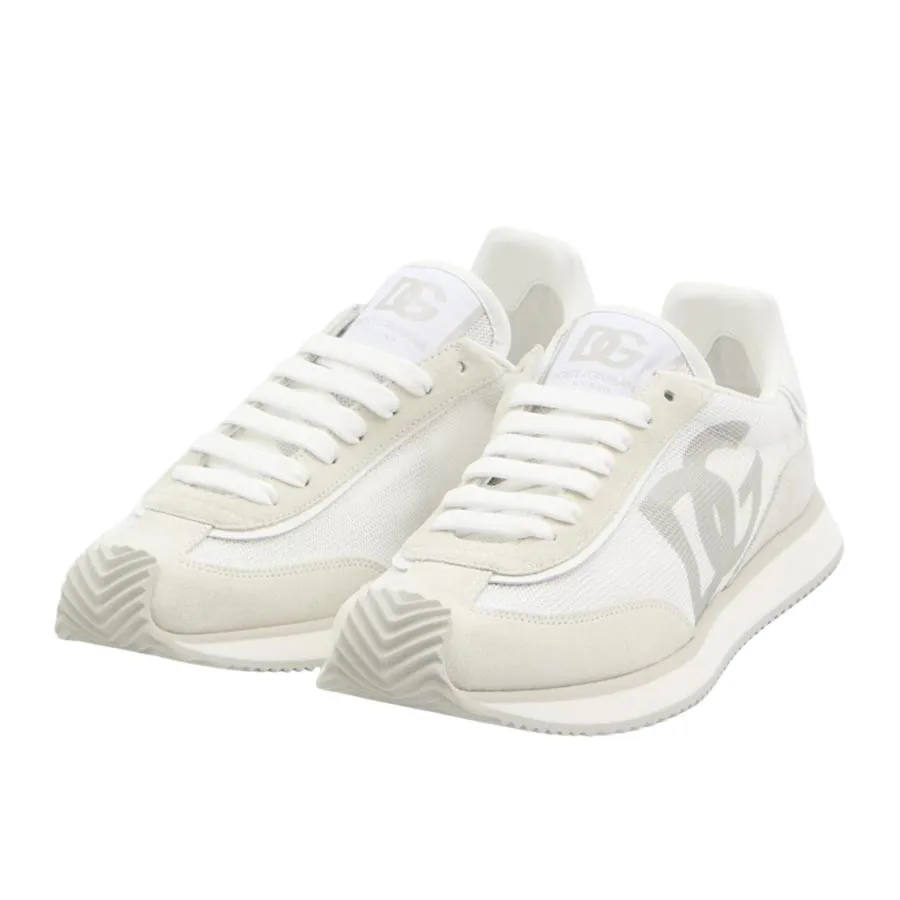 Giày Sneaker Nam Dolce & Gabbana Branco With Logo Low-Top Grey/White CS2288 A5355 8B930 Màu Trắng Size 40