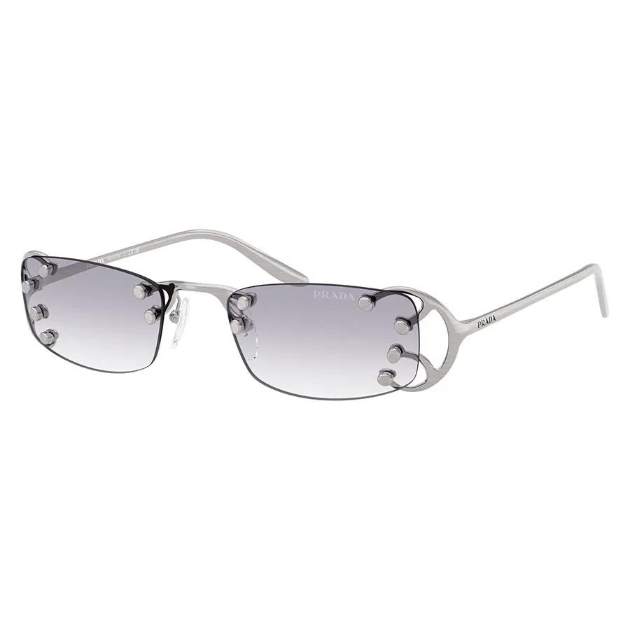 Kính Mát Nữ Prada Sunglasses 0PR C57S 28H40V Màu Xám/Bạc