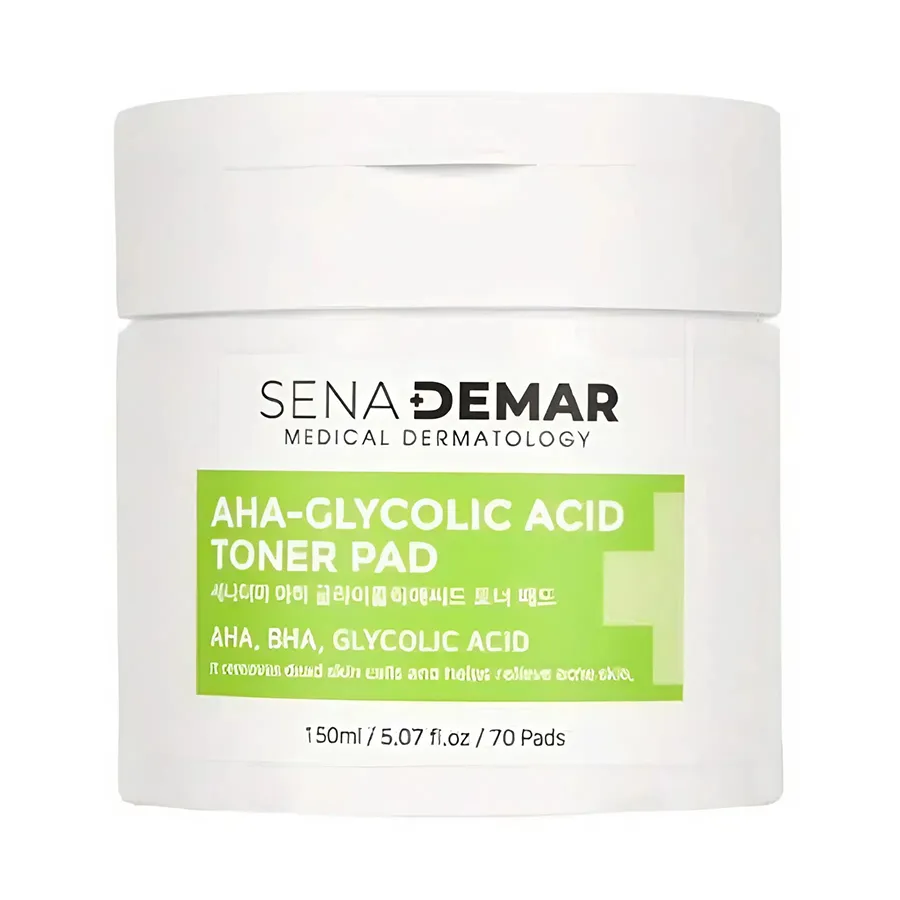 Tẩy Da Chết Sena Demar AHA Glycolic Acid Toner Pad 150ml
