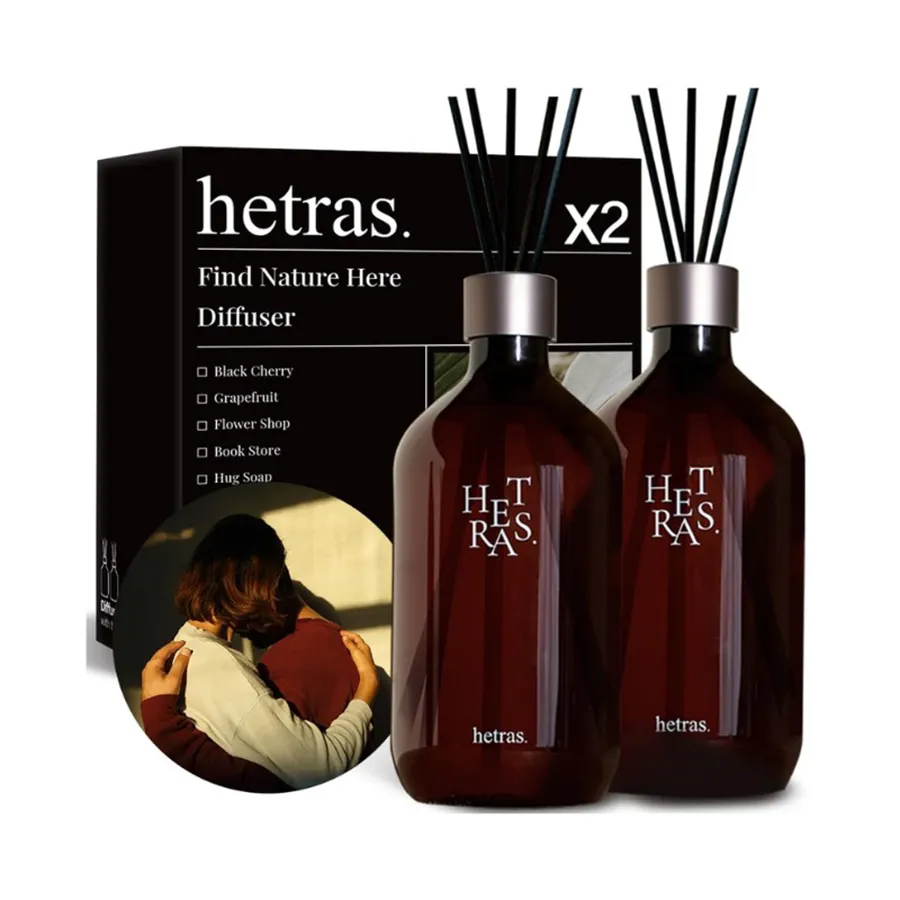 Set 2 Chai Tinh Dầu Nước Hoa Khuếch Tán Hương Thơm Hetras Hug Soap (500ml x 2)