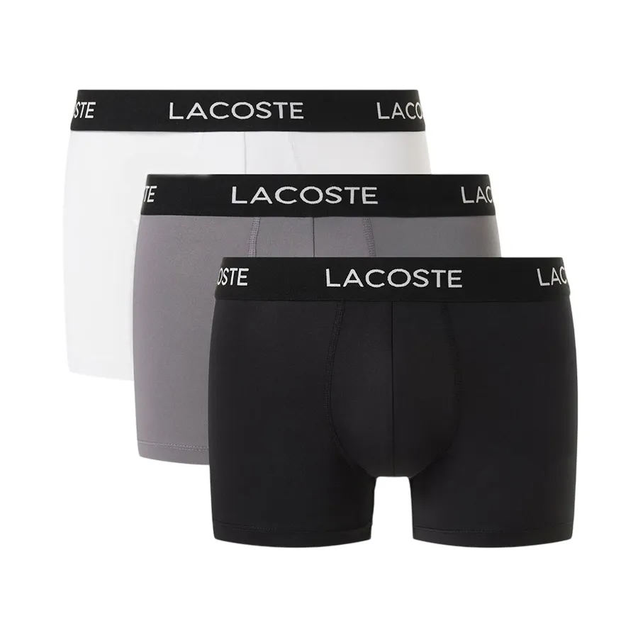 Set 3 Quần Lót Nam Lacoste 3-Pack Microfiber Trunks 5H2394 W3Y Phối Màu Size M