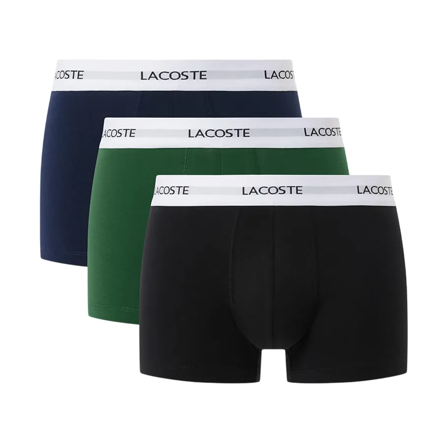Set 3 Quần Lót Nam Lacoste 3-Pack Stretch Cotton Trunks 5H5150 EIN Màu Xanh Đen Size S