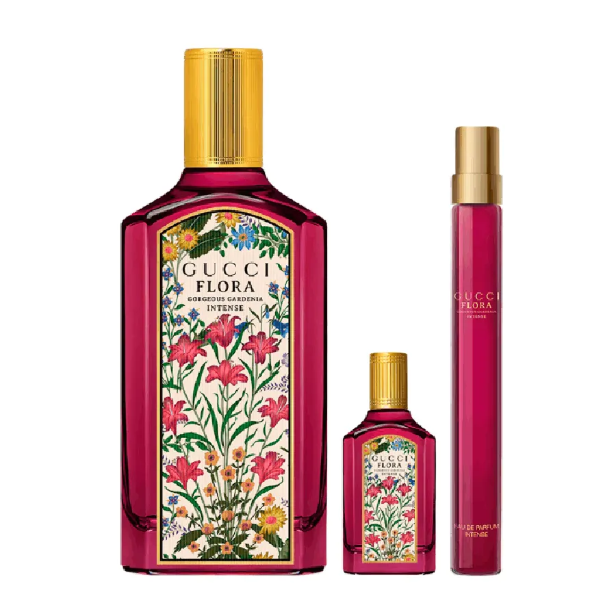 Set Nước Hoa Nữ Gucci Flora Gorgeous Gardenia Intense EDP 3 Món