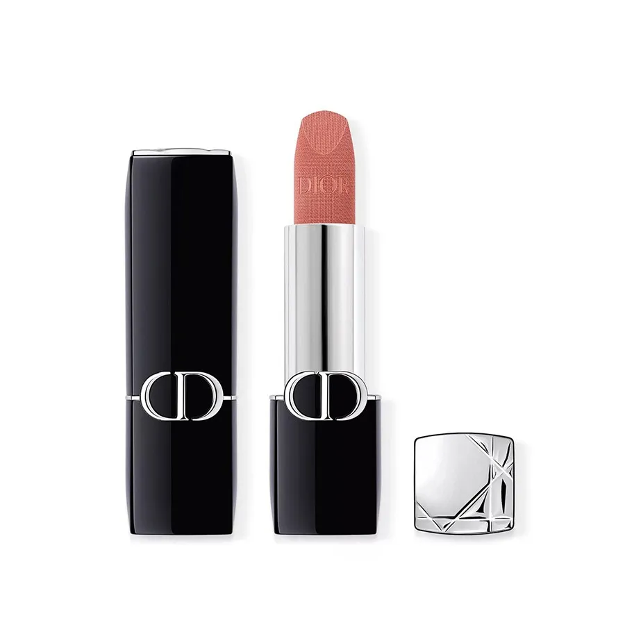 Son Mini Dior Rouge Dior Couture Velvet 100 Nude Look Màu Hồng Nude Đất 1.5g