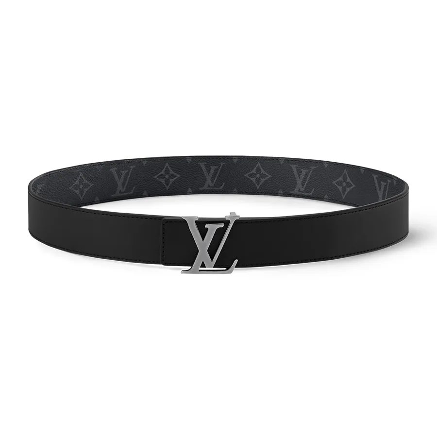 Thắt Lưng Nam Louis Vuitton LV M4484S Initiales 35mm Reversible Belt Màu Xám Đen Size 95