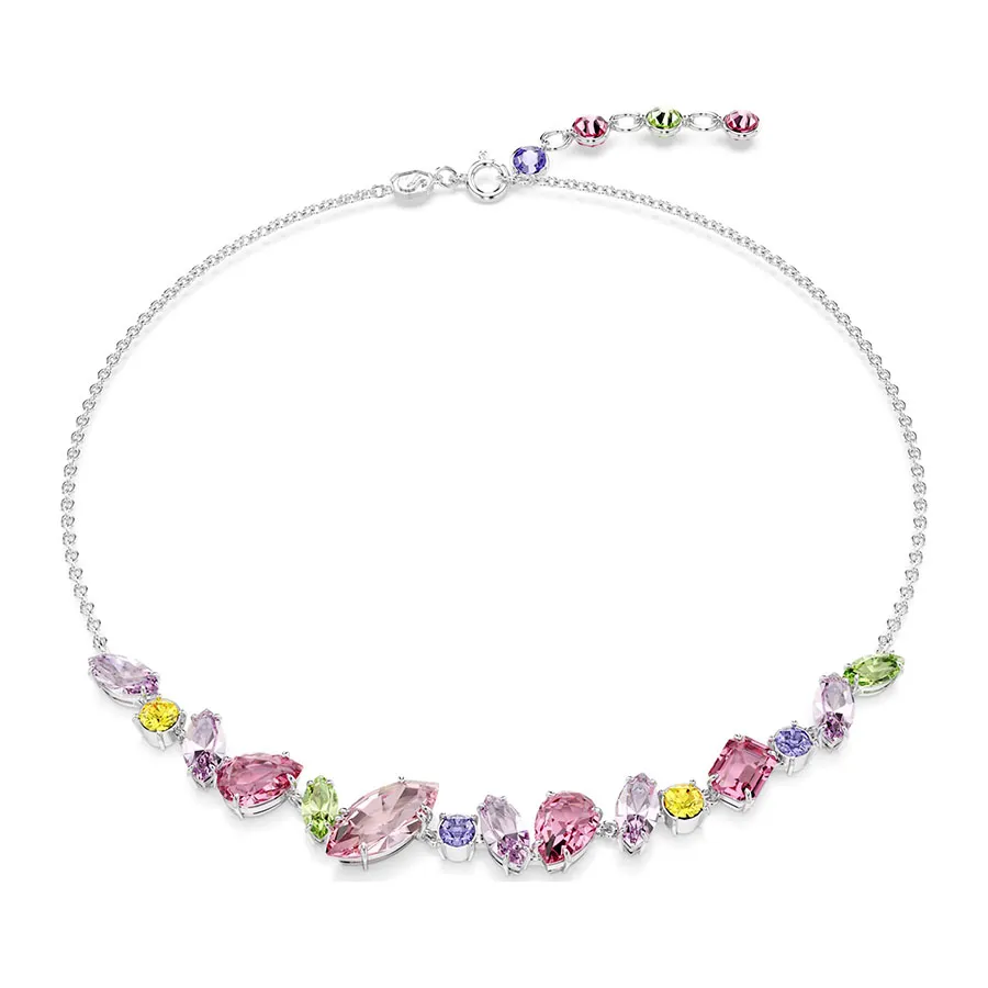 Dây Chuyền Nữ Swarovski Gema Necklace Mixed Cuts, Multicolored, Rhodium ...