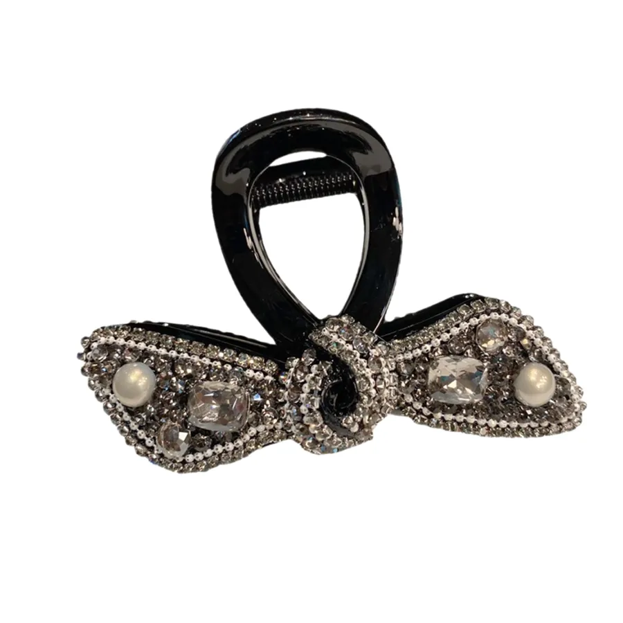 Kẹp Tóc Nữ Meri Sparkling Bow HC213 Màu Đen