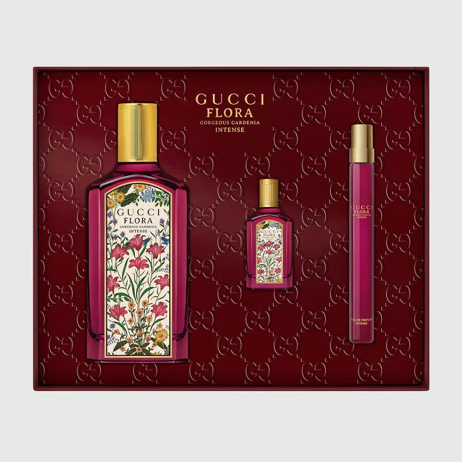 Set Nước Hoa Nữ Gucci Flora Gorgeous Gardenia Intense EDP 3 Món