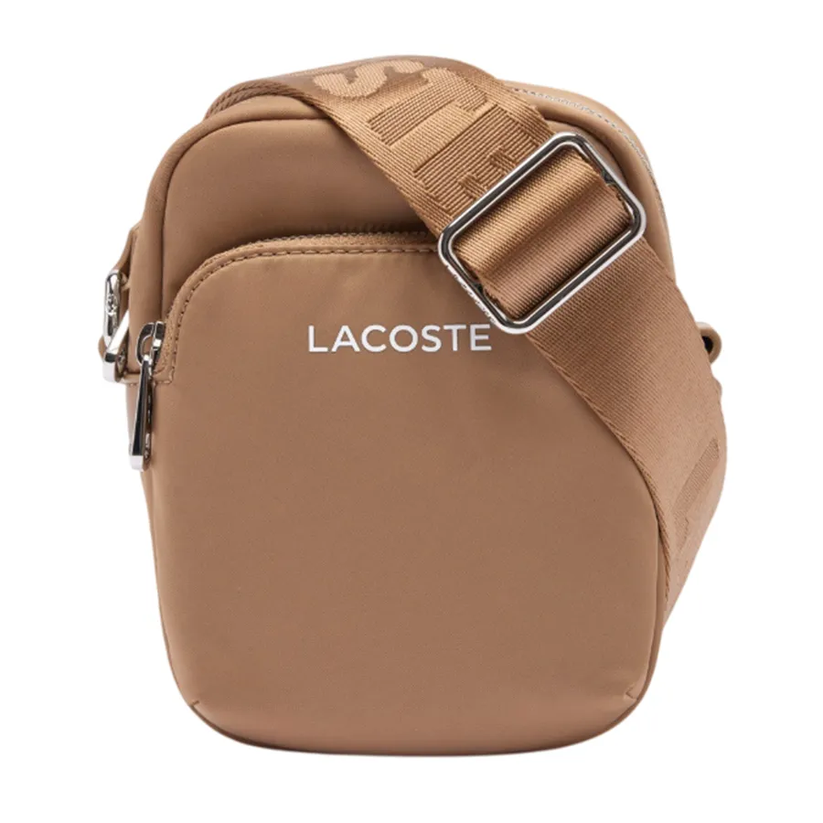 Túi Đeo Chéo Nam Lacoste Active Nylon Satchel NU4350SG M86 Màu Nâu Vàng