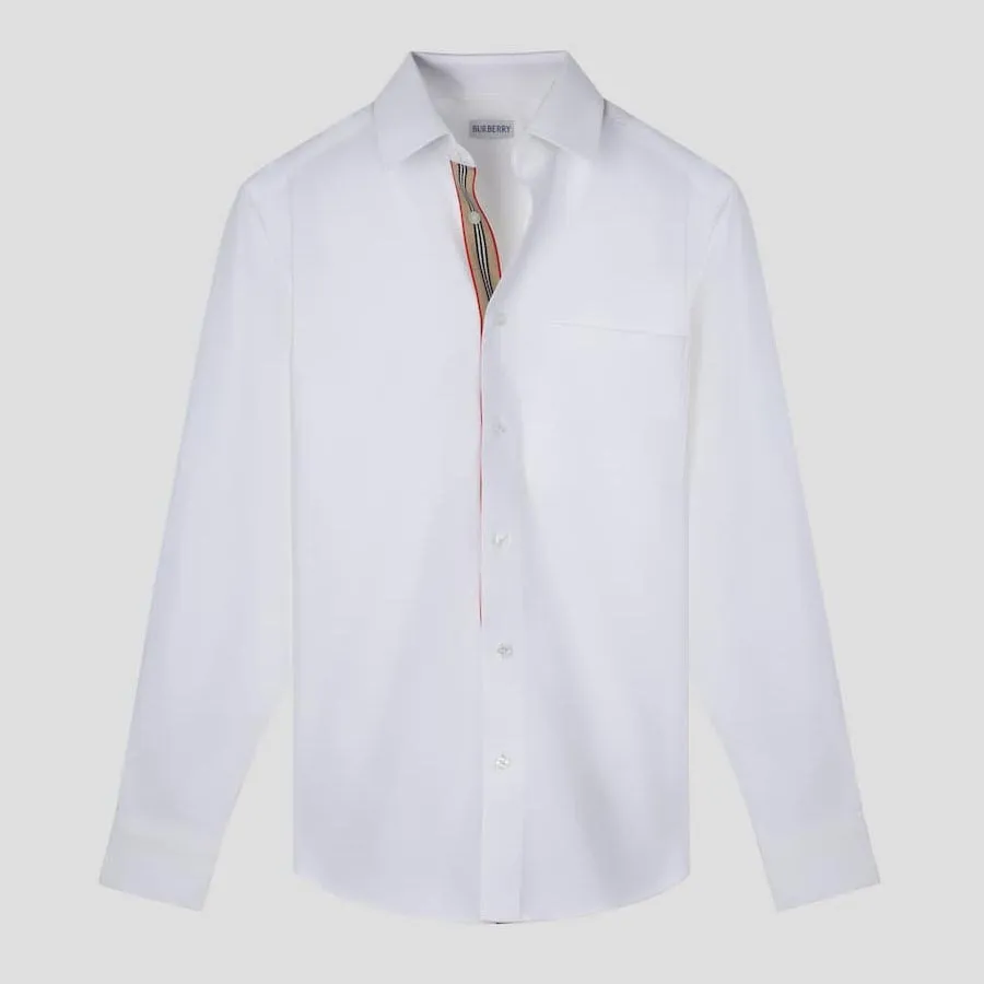 Áo Sơ Mi Nam Burberry Cotton In White 8111765 Màu Trắng Size XS