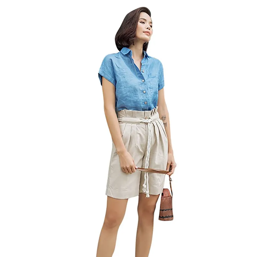 Áo Sơ Mi Nữ F2 Fashion & Freedom Linen Pride SMW429-XB-S-0920 Màu Xanh Blue Size S