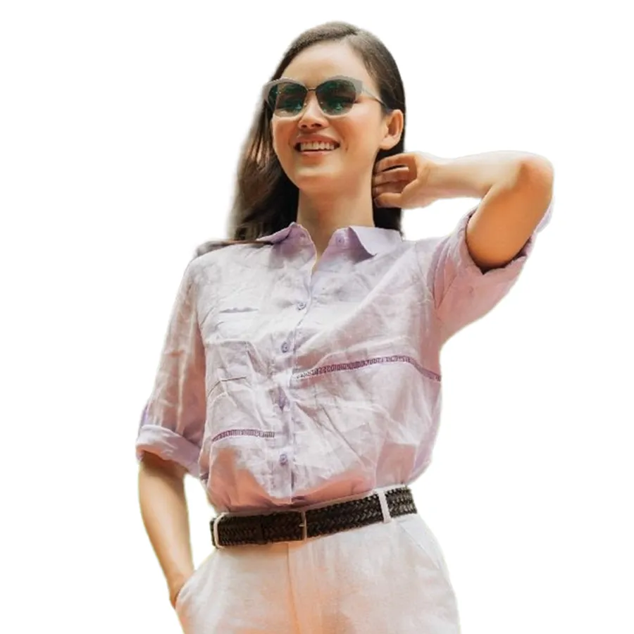 Áo Sơ Mi Nữ F2 Fashion & Freedom Linen SMW356-T-S-0520 Màu Tím Size S