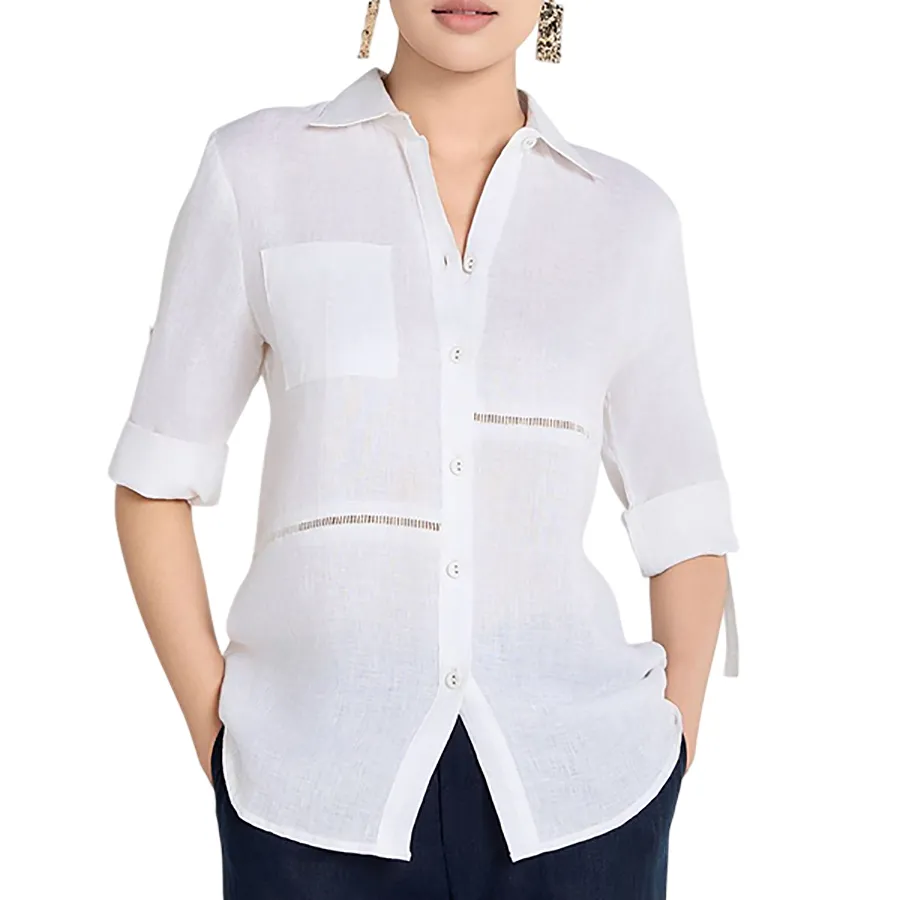 Áo Sơ Mi Nữ F2 Fashion & Freedom Linen SMW356-TRANG-S-0919 Màu Trắng Size S