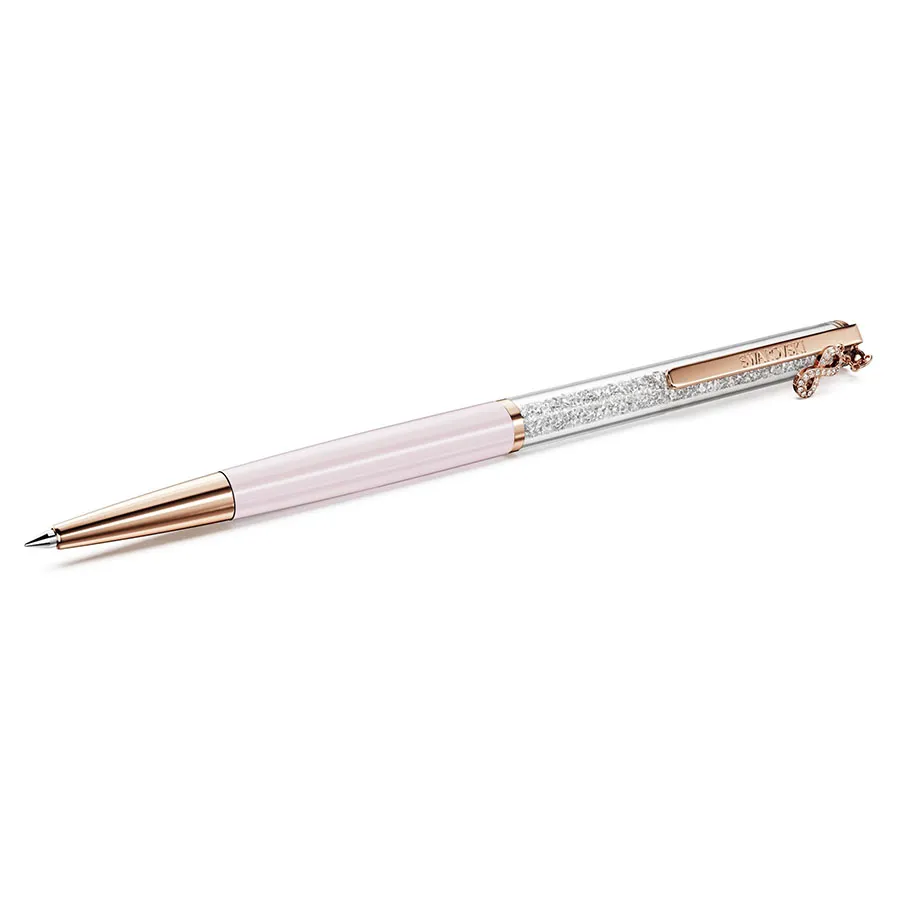 Bút Ký Unisex Swarovski Crystalline Ballpoint Pen Infinity, Pink Lacquered, Rose Gold-Tone Plated 5728731 Màu Hồng Trắng