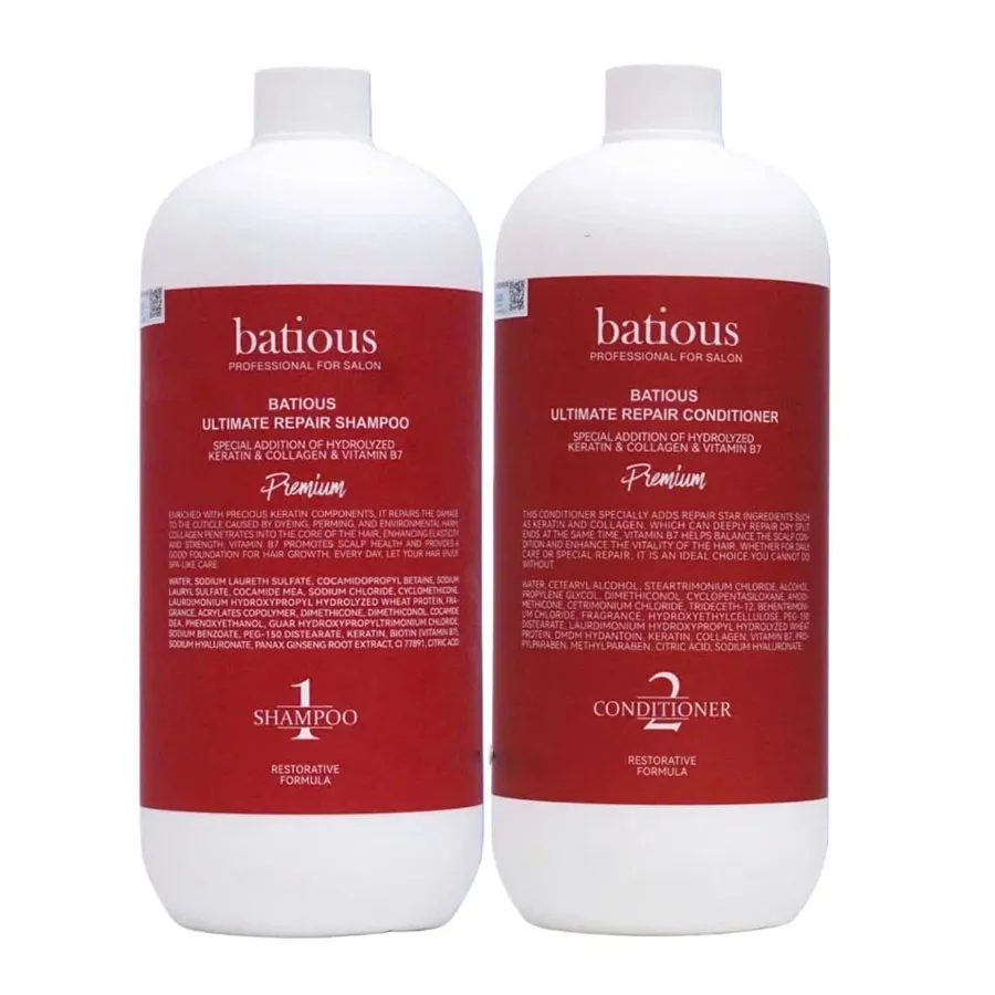 Cặp Dầu Gội + Dầu Xả Hỗ Trợ Phục Hồi Tái Tạo Tóc Batious Ultimate ...