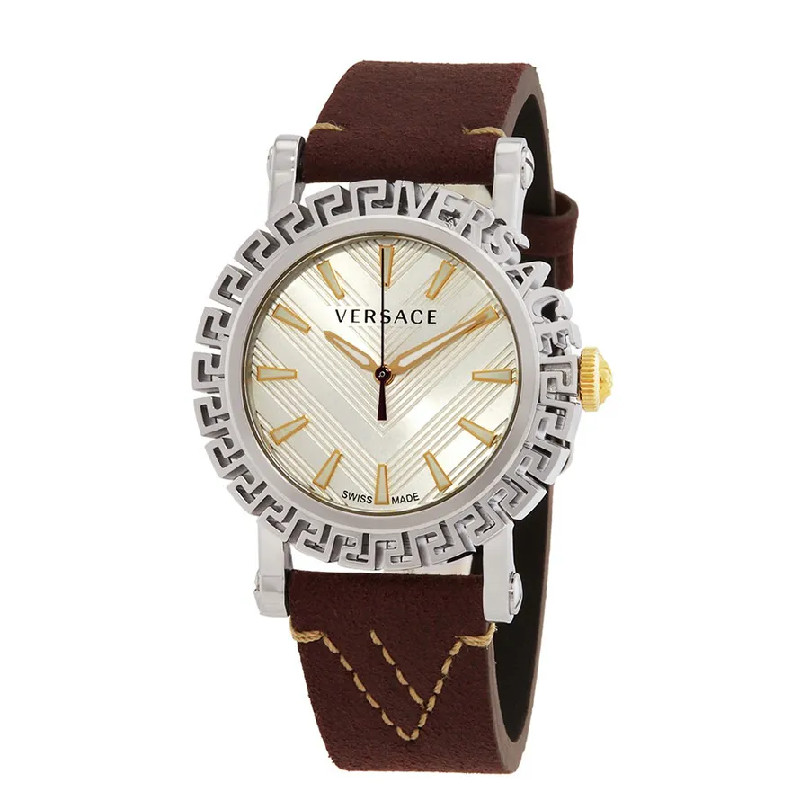 VERSACE 腕時計 GRECA GLAM スイスメイド VE6D00123 Đồng Hồ Nam Versace Greca Glam Quartz VE6D00123 Màu Đỏ/Bạc | Vua